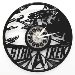 Star TREK 2 vinyl record clock        gifts clocks